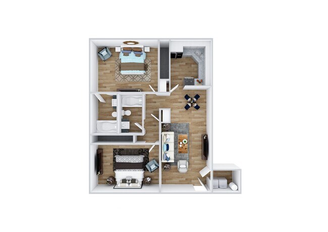 2 Bed, 1 Bath Renovated 152 152 floor plan